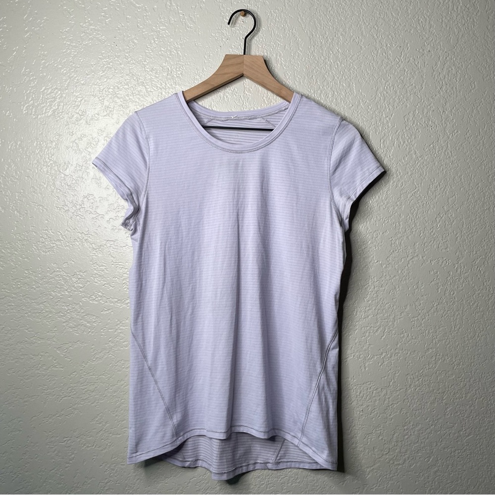 Lululemon Another Mile Short Sleeve Heathered Sheer Lilac Workout Top - Picture 5 of 12